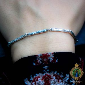 دستبند نقره زنانه مدل پیچک | دستساز